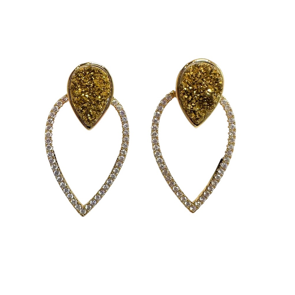 Real Simple Earrings Womens Teardrop Lightweight Gold